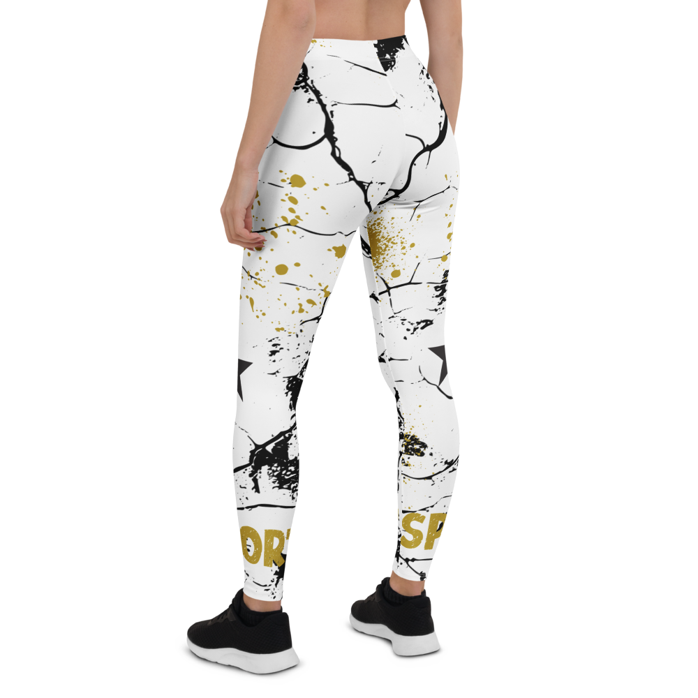 Yoga, fitness, sport, white Leggings