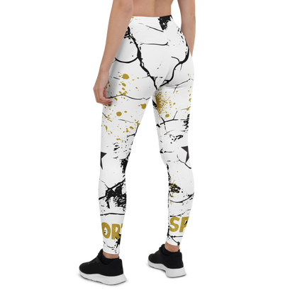 Yoga, fitness, sport, white Leggings