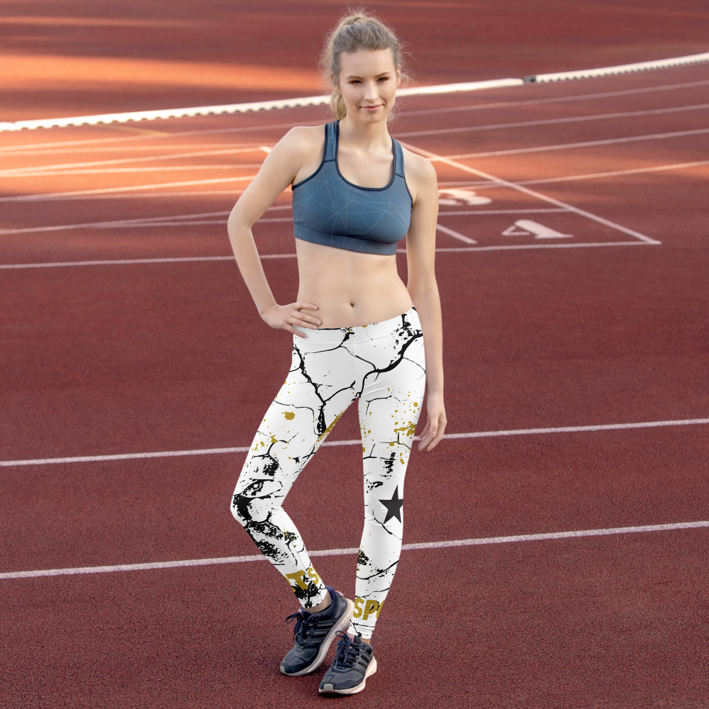 Yoga, fitness, sport, white Leggings