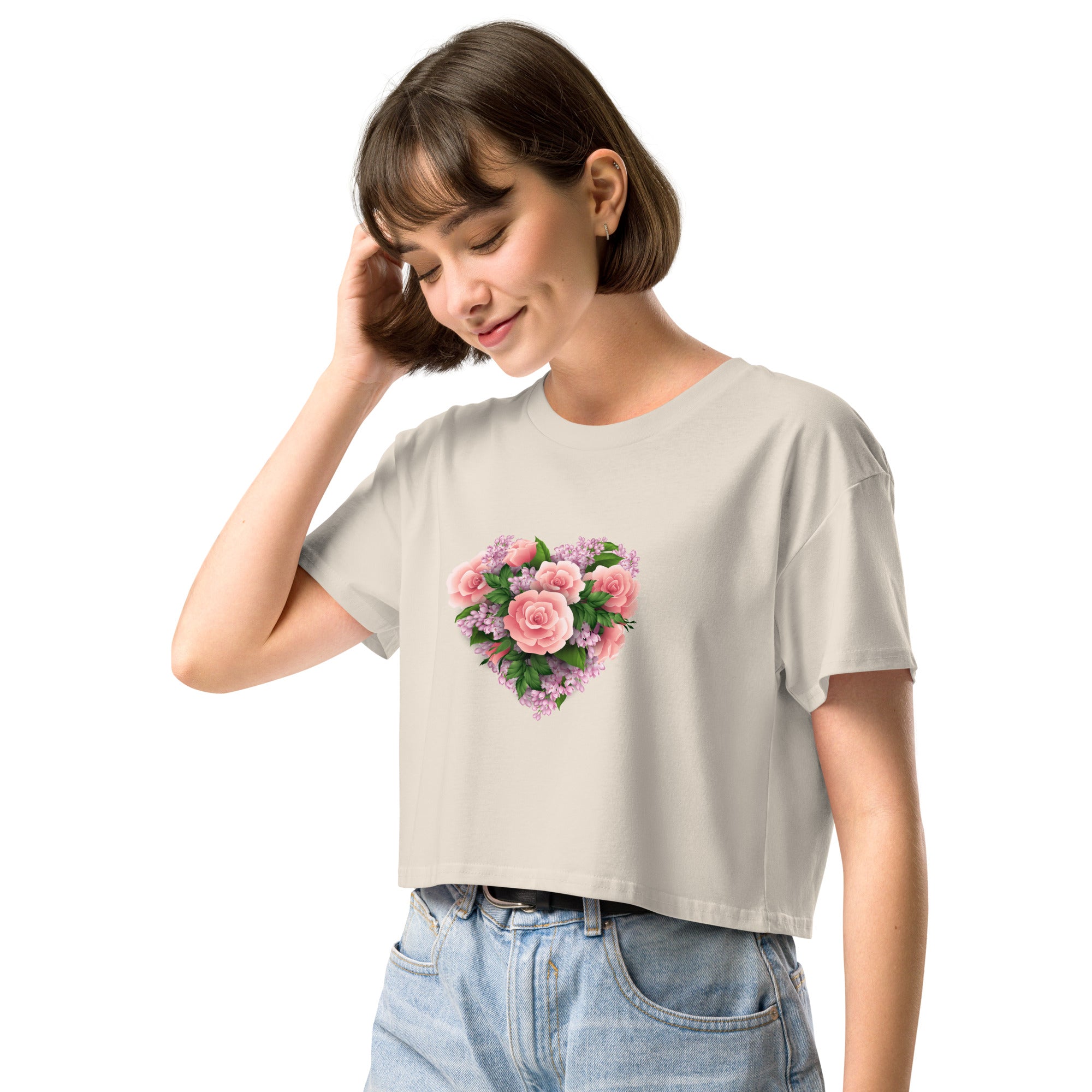 売れ筋商品|||ゲス カットソー トップス レディース Women's Embellished Love Triangle T-Shirt Revival Rose Guess Big Girls 7-16 Short-Sleeve Rhinestone-Embellished